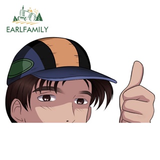 Earlfamily สติกเกอร์ ลายอนิเมะ Initial D Fujiwara Takumi ขนาด 13 ซม. x 8 ซม. สําหรับตกแต่งรถยนต์