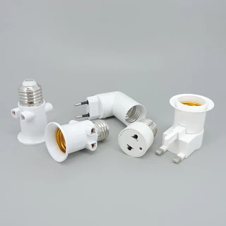 AC US EU UK ถึง E26 E27 แหล่งจ่ายไฟหลอดไฟ LED ผู้ถือฐานซ็อกเก็ตปลั๊กสกรูอะแดปเตอร์แปลงไฟฟ้า TH18B1