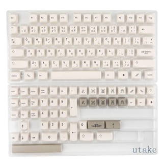 Utakee ปุ่มกดคีย์บอร์ด PBT 126 คีย์ สไตล์ญี่ปุ่น สําหรับคีย์บอร์ด Mechanical GK61 64 68