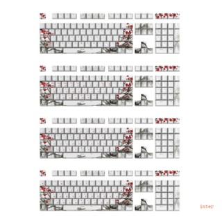 Inter ปุ่มกดคีย์บอร์ด 108 ปุ่ม OEM Pbt ภาษารัสเซีย ญี่ปุ่น