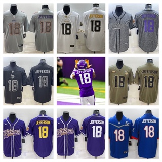 NFL Minnesota Vikings Justin Jefferson เสื้อยืดเสื้อสปอร์ต