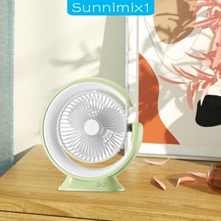 [Sunnimix1] พัดลมตั้งโต๊ะ ไฟ LED แบบพกพา สําหรับห้องนอน ท่องเที่ยว เดินป่า