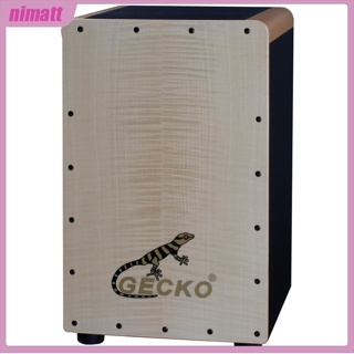 Ni Gecko Cajon กล่องไม้เนื้อแข็ง แบบพกพา สําหรับผู้เริ่มต้น