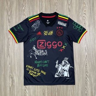 JIKUANG เสื้อบอล เสื้อฟุตบอล Ajax อาแจกส์ สีดำเนื้อผ้าโพลีเอสเตอร์ เกรดแฟนบอล AAA