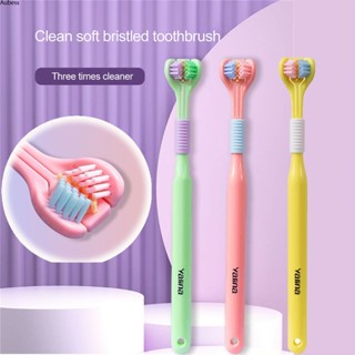 ใหม่แปรงสีฟันรูปตัววีสีลูกกวาด 360 องศาเหมาะสำหรับผู้ใหญ่ Oral Care Aube