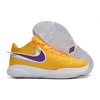 ใหม่ N-i-k-e Zoom LeBron James XIII 20 รองเท้าวิ่ง รองเท้าบาสเก็ตบอล สีเหลือง สําหรับผู้ชาย 2023