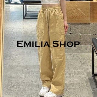 EMILIA SHOP  กางเกงขายาว กางเกงขายาวผู้หญิง สไตล์เกาหลี  ทันสมัย รุ่นใหม่ Trendy สบาย A90M02N 36Z230909