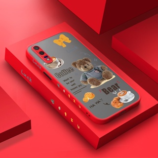 สําหรับ Huawei P20 P20 Pro เคสการ์ตูน ตุ๊กตาหมีน่ารัก ดีไซน์ใหม่ กันกระแทก ฝ้า เคสโทรศัพท์แข็ง ขอบซิลิโคนนิ่ม เคสลาย