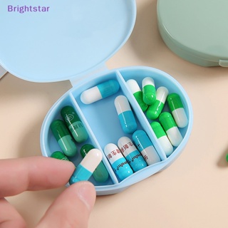 Brightstar กล่องเก็บยา แบบ 3 ช่อง ขนาดเล็ก สําหรับเดินทาง