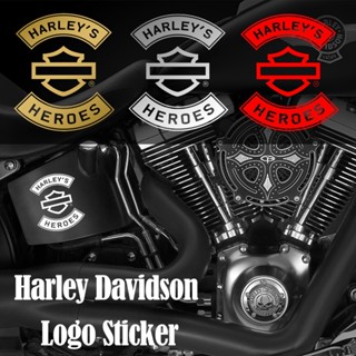 harley davidson เสื้อ quinn กระเป๋า พักเท้า หมวก แท้ สติกเกอร์โลโก้สัญลักษณ์ Harley สไตล์เรโทร สําหรับติดตกแต่งถังน้ํามันรถจักรยานยนต์ Harley Davidson