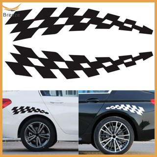 Breeze สติกเกอร์ไวนิล สะท้อนแสง ลายสก๊อต สําหรับติดตกแต่งล้อรถยนต์ Audi Bmw