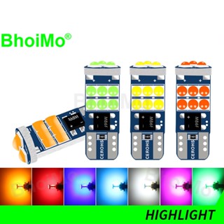 Bhoimo หลอดไฟสัญญาณ LED T10 W5W 194 168 15SMD 3030 DC12v สําหรับติดป้ายทะเบียนรถยนต์ รถจักรยานยนต์