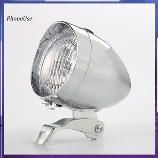 Phoneuse ไฟฉาย LED 3 ดวง 2 โหมด สไตล์วินเทจ สําหรับติดด้านหน้ารถจักรยาน