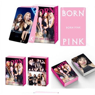 โปสการ์ดโลโม่ Black-Pink World Tour BORNPINK JENNIE LISA ROSE JISOO Kpop สีดํา สีชมพู จํานวน 55 ชิ้น ต่อกล่อง