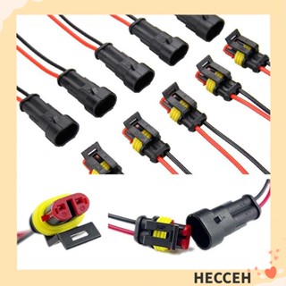 Hecceh อุปกรณ์เชื่อมต่อสายไฟ 2 Pin AWG HID Fog ทนทาน กันน้ํา