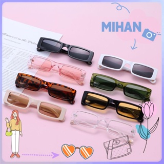 Mihan แว่นตากันแดดแฟชั่นสําหรับสตรีขนาดเล็กทรงสี่เหลี่ยมผืนผ้าป้องกัน Uv