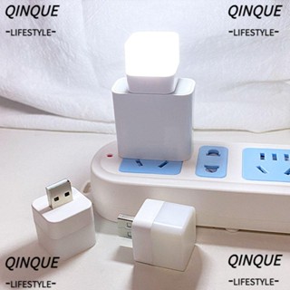 QINJUE Small LED Night Light Computer Mobile Power Charging USB Plug Lamp Portable Mini Square Eye Protection Reading