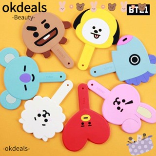 OKDEALS กระจกแต่งหน้า แบบพกพา สร้างสรรค์ อุปกรณ์เสริม สําหรับเด็กผู้หญิง