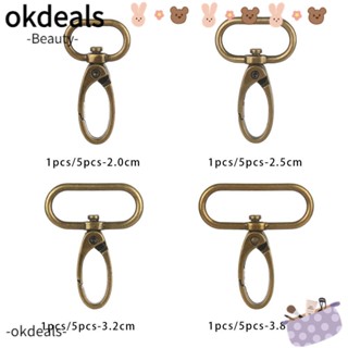 OKDEALS 1/5 ชิ้น สายคล้องกระเป๋า หัวเข็มขัด เครื่องประดับ ทํากระเป๋า ชิ้นส่วนอุปกรณ์เสริม แหวนแยก ปลอกคอ คาราบิเนอร์ สแน็ป