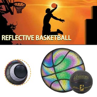 New Holographic Reflective Glowing Basketball Light Up Street Basketball Gift