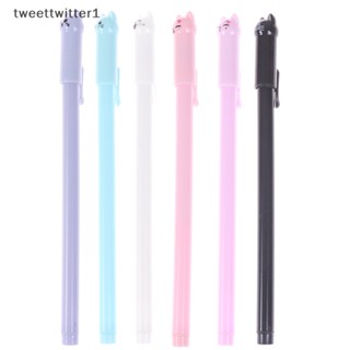 Twee ปากกาเจลลูกลื่น 0.5 มม. สีดํา สําหรับโรงเรียน สํานักงาน 6 ชิ้น EN