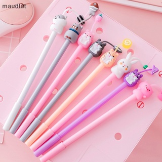 Maud Kawaii ปากกาหมึกเจล ลายการ์ตูนสัตว์น่ารัก ขนาดเล็ก 0.38 มม. สีดํา สําหรับสํานักงาน