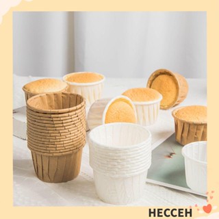 Hecceh กระดาษห่อคัพเค้ก เครื่องมือตกแต่งเค้ก DIY 50 ชิ้น