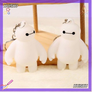 Hs พวงกุญแจ ลายการ์ตูน Baymax Kawaii สีขาว สําหรับกระเป๋าเป้สะพายหลัง ตกแต่งบ้าน