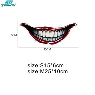 Rctown สติกเกอร์ ลายกราฟฟิตี้ฟันตลก ปากใหญ่ สําหรับตกแต่งรถยนต์ D-2259 2 ชิ้น