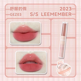 Leemember ลิปกลอส เนื้อแมตต์ สองหัว บดน้ําแข็ง ลิปกลอส ลิปกลอส สีง่าย และไม่เลอะ ลิปกลอส แต่งหน้า