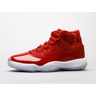 Air Jordan 11 Devil King รองเท้าบาสเก็ตบอลลําลอง ขนาดใหญ่ สีแดง สําหรับผู้ชาย และผู้หญิง 378037-623 ก