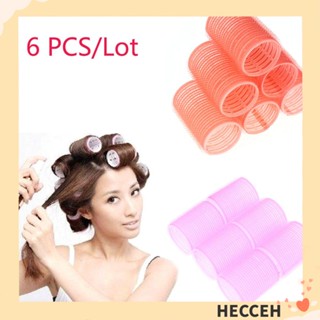 Hecceh 6 ชิ้น สุ่มสี โรลม้วนผม ของขวัญ เครื่องมือจัดแต่งทรงผม เครื่องมือจัดแต่งทรงผม จัดแต่งทรงผม เต็มขนาด