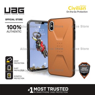 Uag เคสโทรศัพท์มือถือ ลายพลเรือน สีส้ม สําหรับ iPhone XS MAX iPhone X XS XR