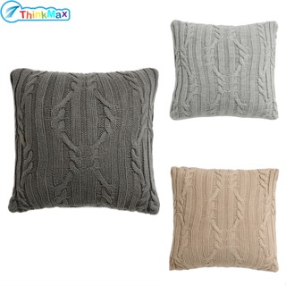 ปลอกหมอน ผ้าถัก สีพื้น สําหรับตกแต่งบ้าน ห้องนั่งเล่น โซฟา