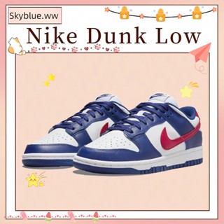 Sneakers Nike Dunk Low "White and University Red" ของแท้100%