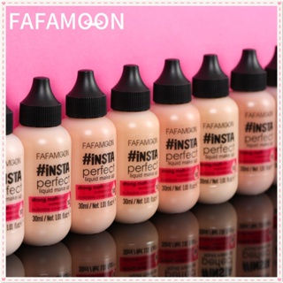 Fafamoon Liquid Foundation ควบคุมความมันน้ำหนักเบาให้ความชุ่มชื้นแก่ผิวคอนซีลเลอร์ติดทนนาน Brightening Contouring Waterproof Face Makeup 30ml 8 สี JOYFEEL