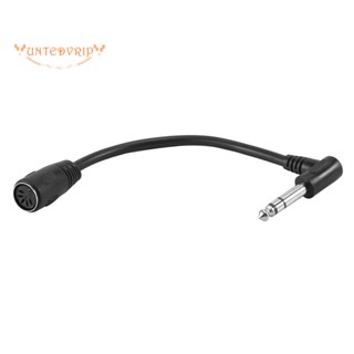 สายเคเบิ้ล MIDI 5-Pin Din Female เป็น Monoprice 6.35 มม. (1/4 นิ้ว) Male TRS สายต่อขยายเสียงสเตอริโอ