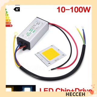 Hecceh ชิปไฟสปอตไลท์ LED COB สีขาวอบอุ่น AC 85-265V พร้อมไดรเวอร์พาวเวอร์ซัพพลาย DIY