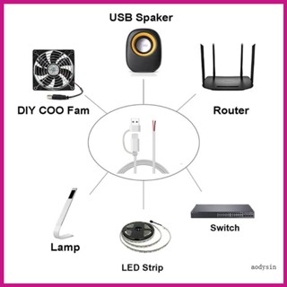 Aod สายเคเบิล USB C เป็น 2Pin 5V 2A USB Type C ตัวผู้ 2Pin พิกเทล