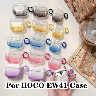  พร้อมส่ง! สําหรับ HOCO. Ew41 เคสใส แบบนิ่ม ไล่โทนสีเหลือง สําหรับ HOCO EW41