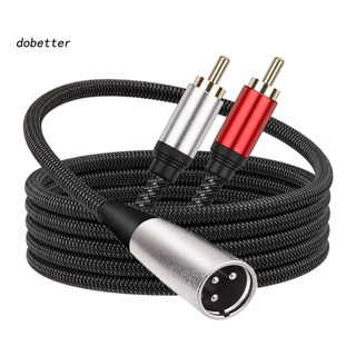 &lt;Dobetter&gt; สายแปลงลําโพง XLR ตัวผู้ เป็น 2RCA ประสิทธิภาพสูง สําหรับไมโครโฟน