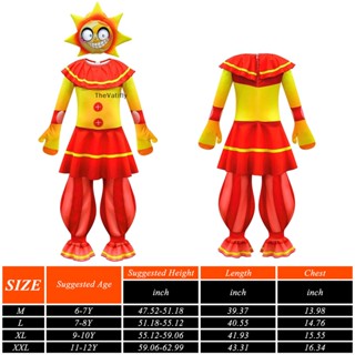 [TheVatifly] ชุดคอสเพลย์ตัวตลก Sundrop Moondrop FNAF สําหรับเด็ก [Preferred]