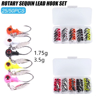 1box Spoon Lead Jig Head Fishing Hooks Crappie Lure Bait Kit Tackle Set