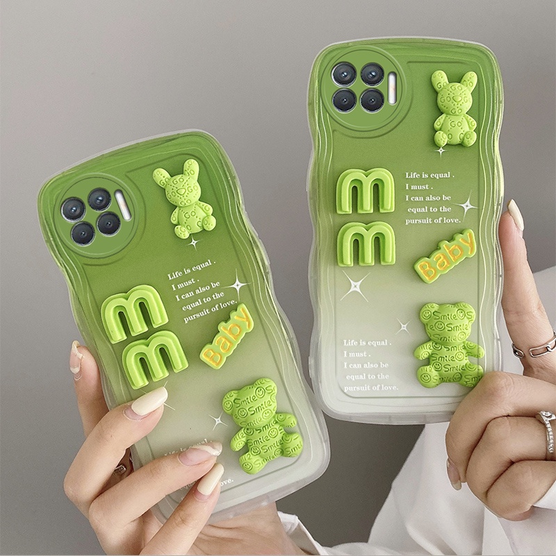 เคส oppo reno 4f เคส oppo a93 เคสโทรศัพท์มือถือ ไล่โทนสี ลายตุ๊กตา 3D สําหรับ oppo reno 4f a93