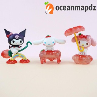 Oceanmapdz โมเดลฟิกเกอร์ การ์ตูนอนิเมะ Sweet Strawberry Series Kuromi Strawberry Series Cinnamoroll ของเล่น สําหรับสะสม