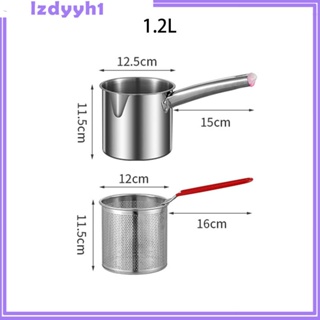 [JoyDIY] หม้อทอด หม้อทอด สเตนเลส พร้อมตะกร้ากรอง ไม่เหนียวติด เครื่องมือทําอาหาร สําหรับบ้าน ห้องครัว ตั้งแคมป์ ปิกนิก