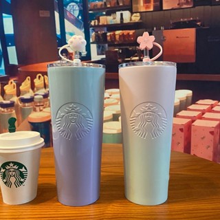 Starbucks ใหม่ แก้วน้ําสเตนเลส ลาย Starbucks 2023 พร้อมหลอดดูด สําหรับรถยนต์