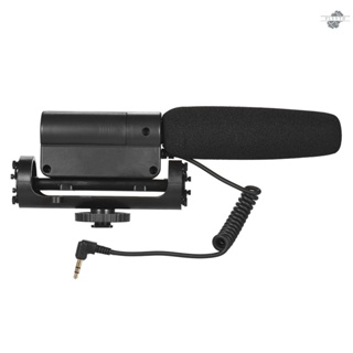 {fly} Recording Condenser Microphone Photography Interview Cardioid Directional Video Microphone for    DSLR ILDC Cameras with 3.5mm MIC Socket