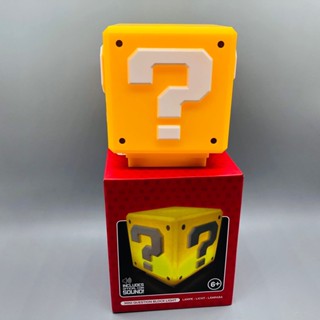 โคมไฟตั้งโต๊ะ LED ทรงสี่เหลี่ยม ลาย Mario Question Mark ชาร์จด้วยเสียง ชาร์จสาย USB