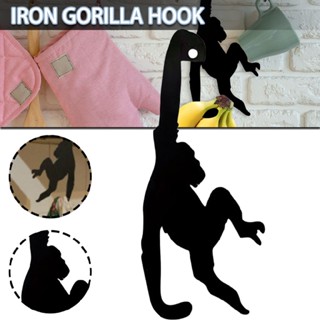 Black Banana Monkey Hook Rack Metal Hanging Storage Organizer for Home Kitchen